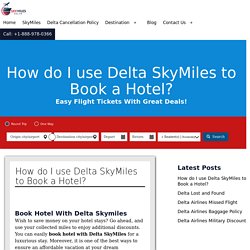 Book Hotel with Delta Skymiles