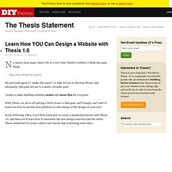How to Design a Website with Thesis 1.6