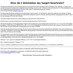 How to determine target heartrate