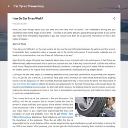 How Do Car Tyres Work?