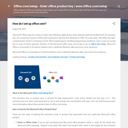 How do I set up office com?