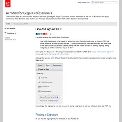 How do I sign a PDF?