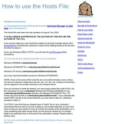 How do I use the Hosts File?