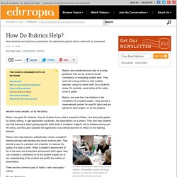 How Do Rubrics Help?