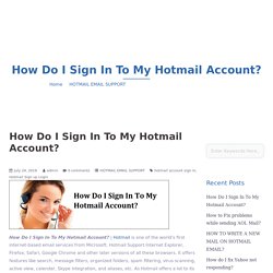 How Do I Sign In To My Hotmail Account?