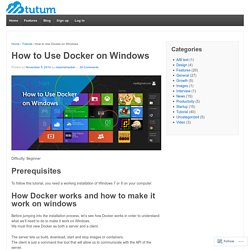 How to Use Docker on Windows