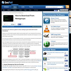 How to Download From Newsgroups