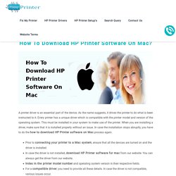 How to Download HP Printer Software on Mac
