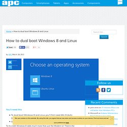 How to dual-boot Windows 8 and Linux