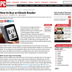 How to Buy an Ebook Reader - How to Buy an eBook Reader