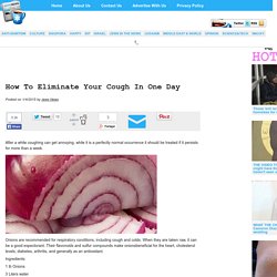 » How To Eliminate Your Cough In One Day