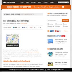 How to Embed Bing Maps in WordPress
