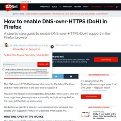 How to enable DNS-over-HTTPS (DoH) in Firefox
