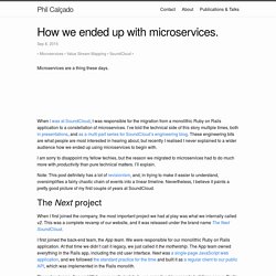 How we ended up with microservices.