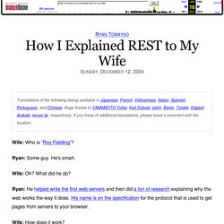 How I Explained REST to My Wife
