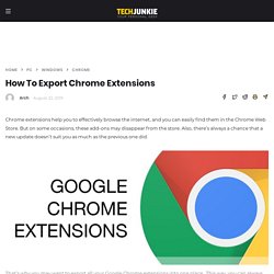 How to Export Chrome Extensions