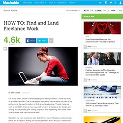 HOW TO: Find and Land Freelance Work