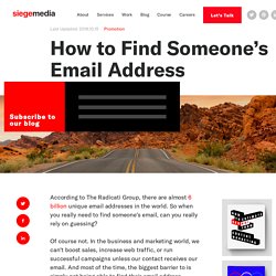 How to Find Someone's Email Address
