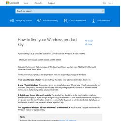 How to find your Windows product key