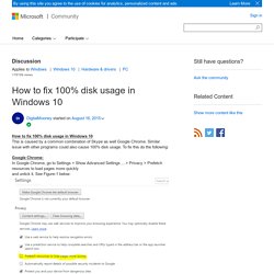 How to fix 100% disk usage in Windows 10