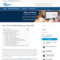 How To Fix HP Boot Device not found 3f0? +1-855-205-2067