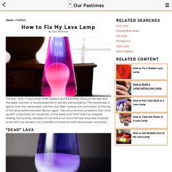 How to Fix My Lava Lamp