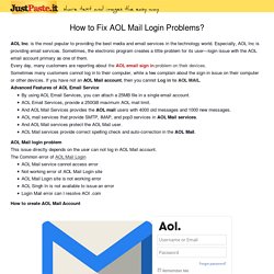 How to Fix AOL Mail Login Problems?