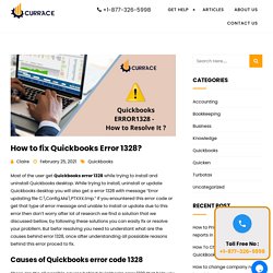 How to fix Quickbooks error 1328?