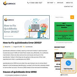 How to Fix QuickBooks Error 20102?