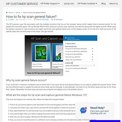 How to fix hp scan general failure?