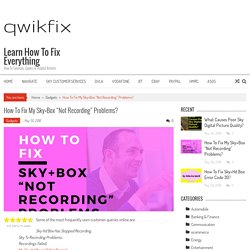 How To Fix My Sky+Box “Not Recording” Problems?