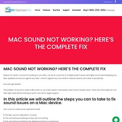 How to Fix Mac Sound Issue (Step by Step Guide)