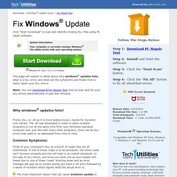 How to Fix Windows Update Errors?