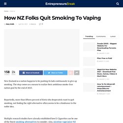 How NZ Folks Quit Smoking To Vaping