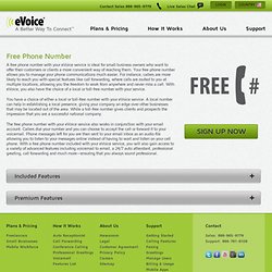 Free Phone Numbers - eVoice