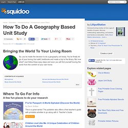 How To Do A Geography Based Unit Study