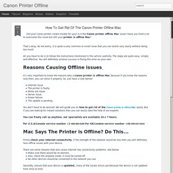 How To Fix Canon Printer Offline Mac Error? Call +1-888-480-0288