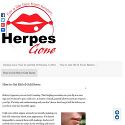 herpesgone.net/how-to-get-rid-of-cold-sores