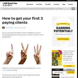 How to get your first 3 paying clients