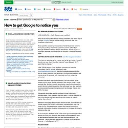 How to get Google to notice you