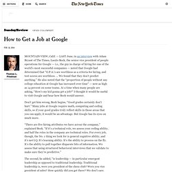 How to Get a Job at Google