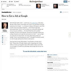 How to Get a Job at Google