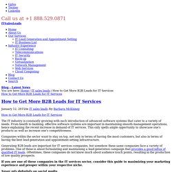 How to Get More B2B Leads for IT Services