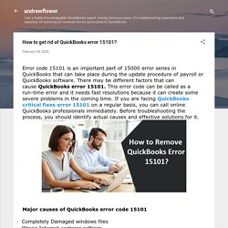 How to get rid of QuickBooks error 15101?