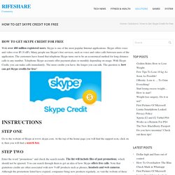 How to Get Skype Credit for free