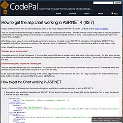 How to get the asp:chart working in ASP.NET 4 (IIS 7)