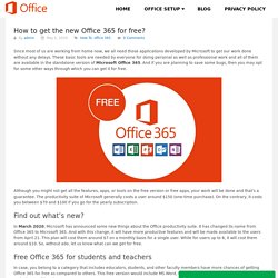 How to get the new Office 365 for free
