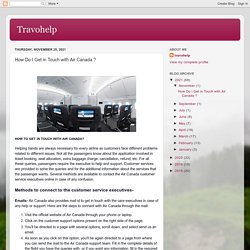 Travohelp: How Do I Get in Touch with Air Canada ?