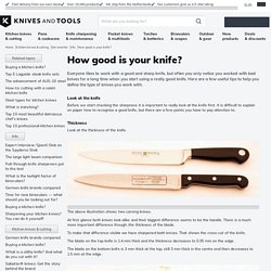How good is your knife?