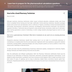 How to Be a Good Pharmacy Technician